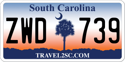 SC license plate ZWD739