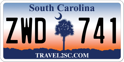 SC license plate ZWD741