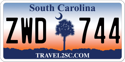 SC license plate ZWD744