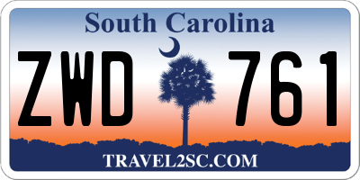 SC license plate ZWD761