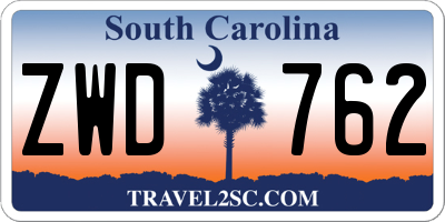 SC license plate ZWD762