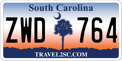 SC license plate ZWD764