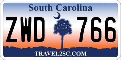 SC license plate ZWD766