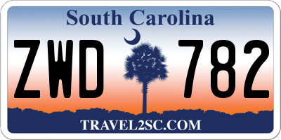 SC license plate ZWD782