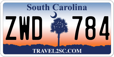 SC license plate ZWD784