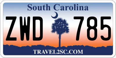 SC license plate ZWD785