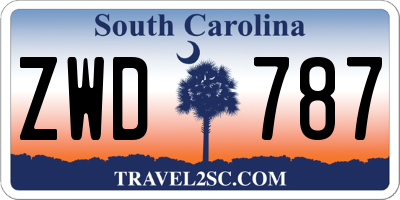 SC license plate ZWD787