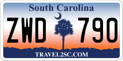 SC license plate ZWD790