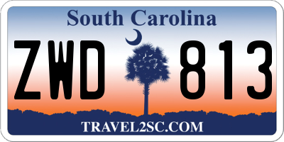 SC license plate ZWD813