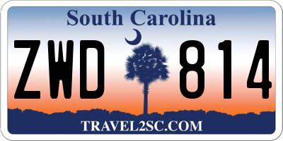 SC license plate ZWD814