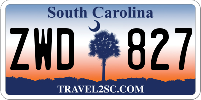 SC license plate ZWD827