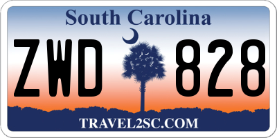 SC license plate ZWD828