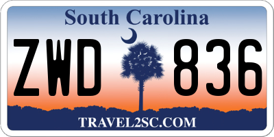 SC license plate ZWD836