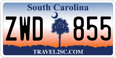 SC license plate ZWD855