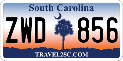 SC license plate ZWD856