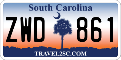 SC license plate ZWD861
