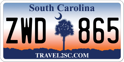 SC license plate ZWD865