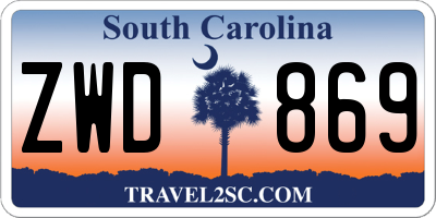 SC license plate ZWD869