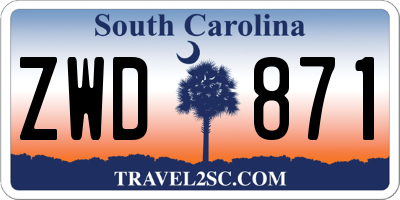 SC license plate ZWD871