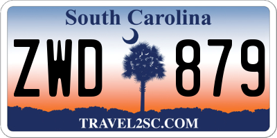 SC license plate ZWD879