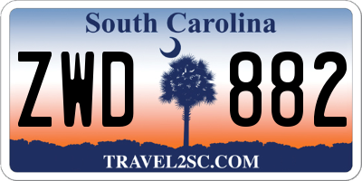 SC license plate ZWD882