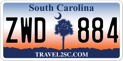 SC license plate ZWD884