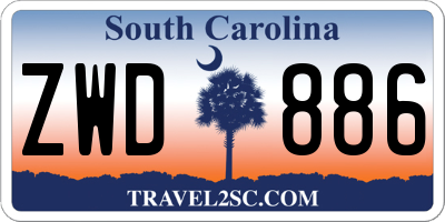 SC license plate ZWD886