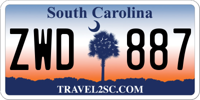 SC license plate ZWD887