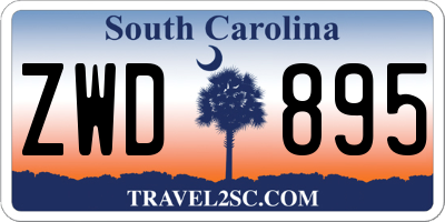 SC license plate ZWD895