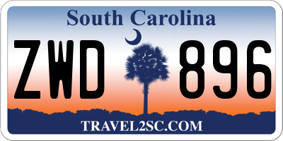 SC license plate ZWD896