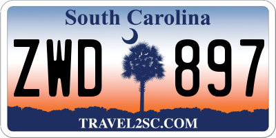 SC license plate ZWD897