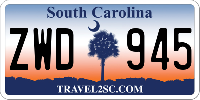SC license plate ZWD945