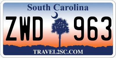 SC license plate ZWD963
