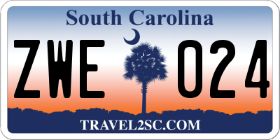 SC license plate ZWE024