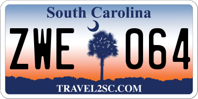 SC license plate ZWE064