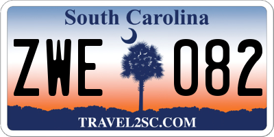 SC license plate ZWE082
