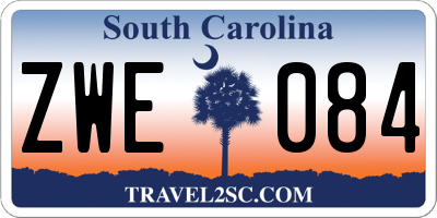 SC license plate ZWE084
