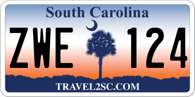 SC license plate ZWE124