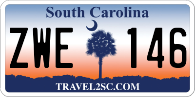 SC license plate ZWE146