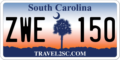 SC license plate ZWE150