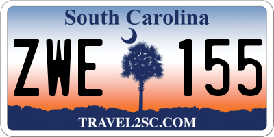 SC license plate ZWE155