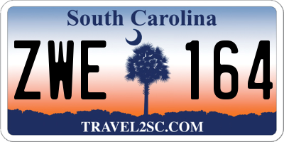 SC license plate ZWE164