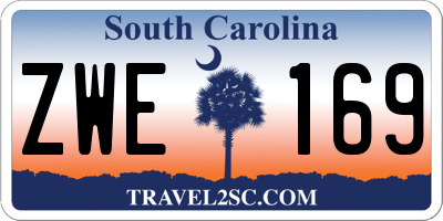 SC license plate ZWE169