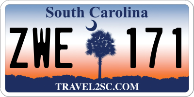 SC license plate ZWE171