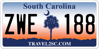 SC license plate ZWE188