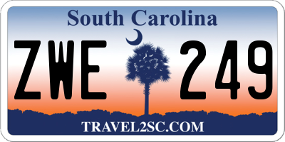 SC license plate ZWE249