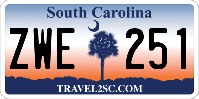 SC license plate ZWE251