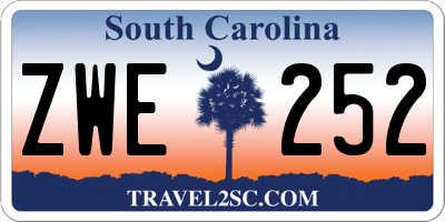 SC license plate ZWE252