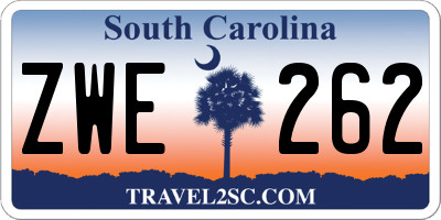 SC license plate ZWE262