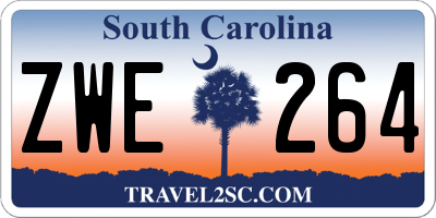SC license plate ZWE264